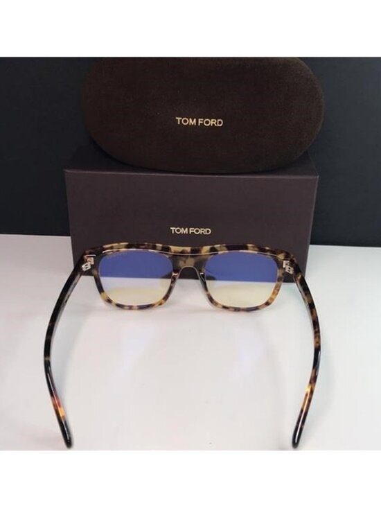 ? - New Authentic TOM FORD FT5939-B 053 square optical Havana main image 6